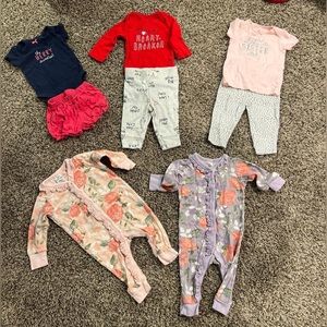 3-6 month and newborn girl clothes